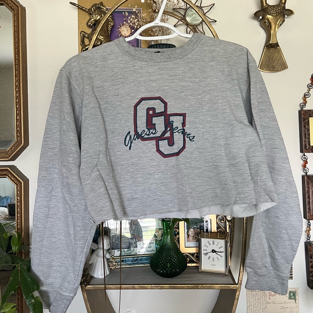crop vintage guess crewneck